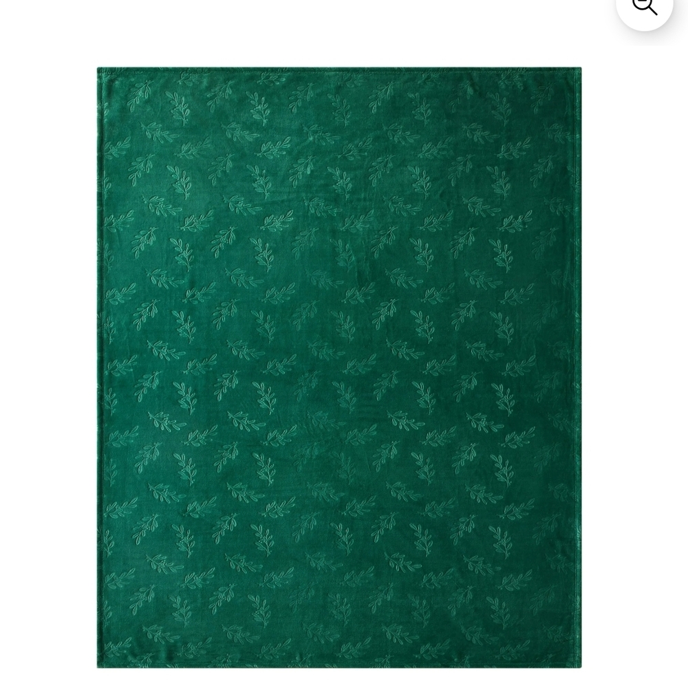 Holiday Time Festive Green Throw Blanket 50x70in Christmas Manta - Picture 4 of 6
